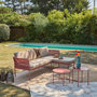 Voir la diapositive 2 : SWEEEK Salon de jardin d'angle acier et cordes 4 places beige et terracotta - Zinoa