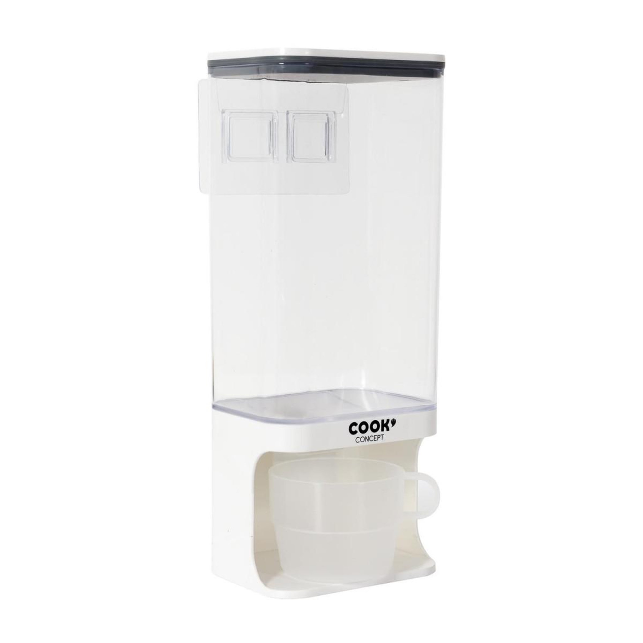 Voir la diapositive 3 : COOK CONCEPT Distributeur d'Aliments Secs  Céréales  1,5L Transparent
