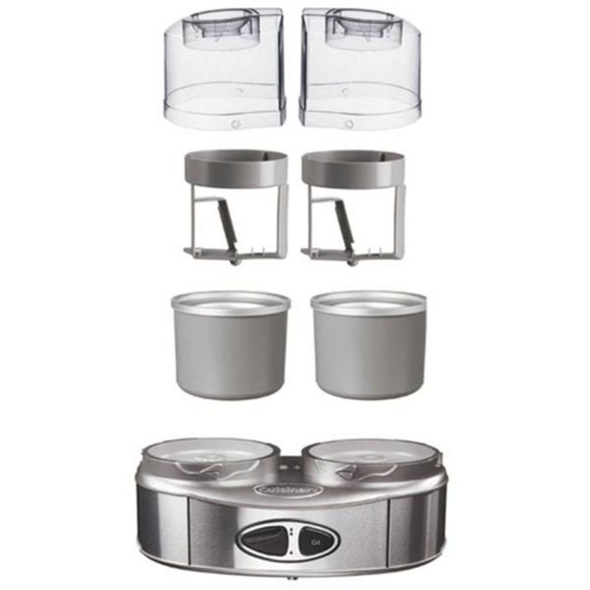 Cuisinart Sorbetière 2x1l 50w aluminium brossé - ice40bce