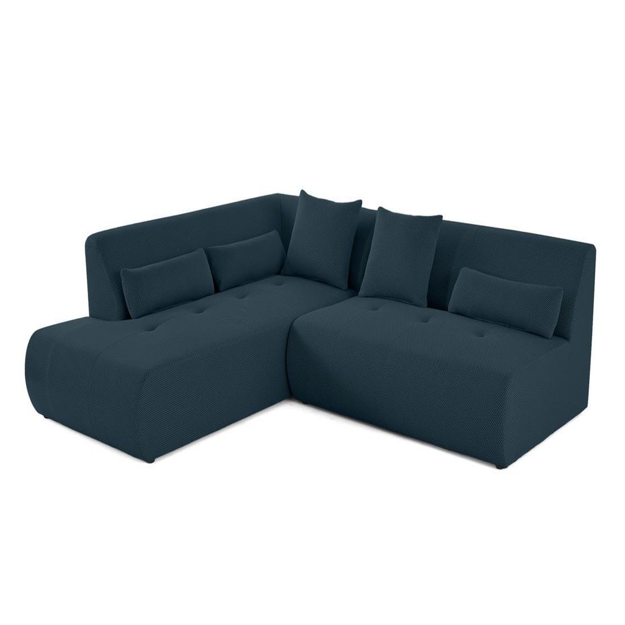 Voir la diapositive 2 : LISA DESIGN Onyx - canapé modulable d'angle gauche - 5 places - en tissu mailles 3d