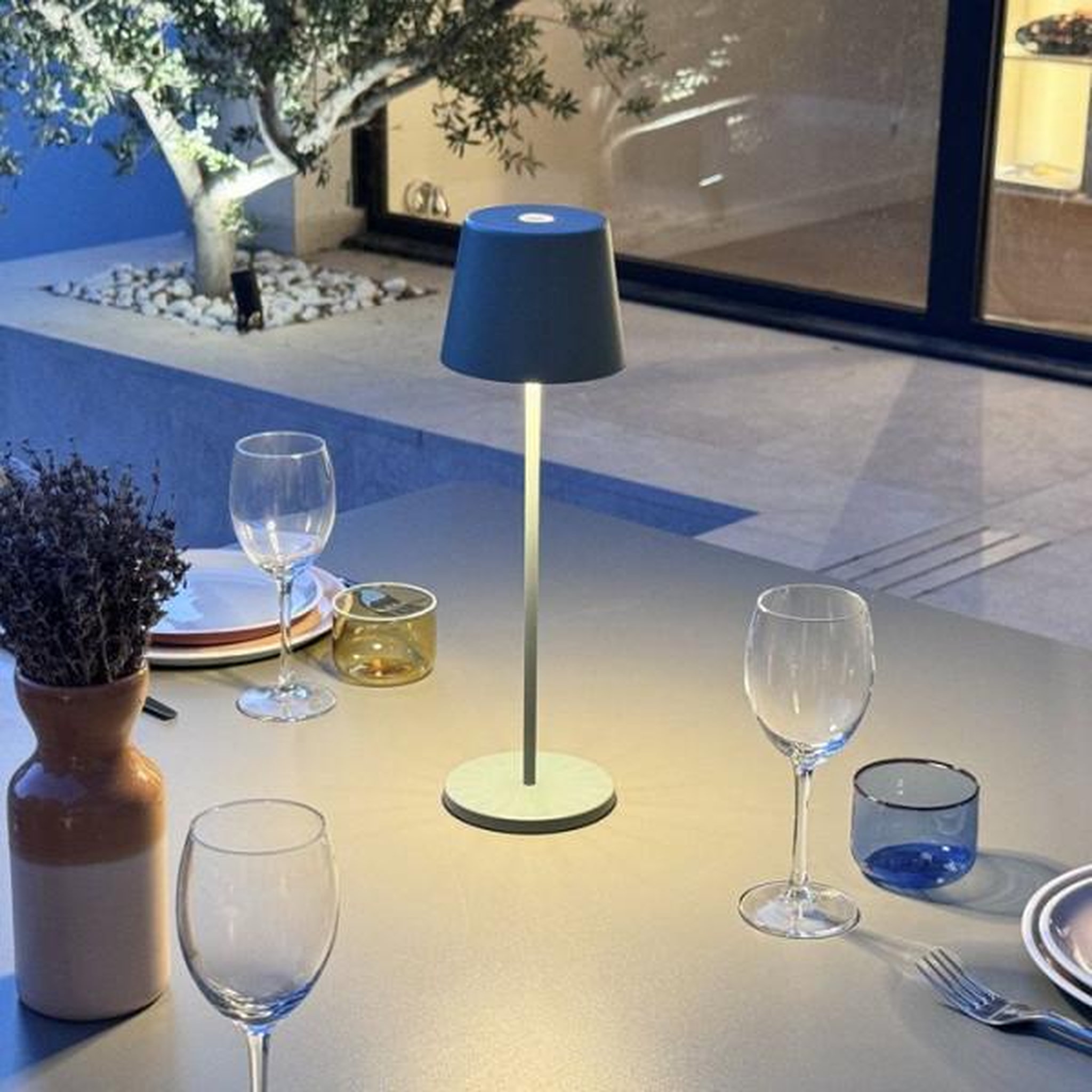 Voir la diapositive 6 : Lumisky Lampe de table de table sans fil LED dimmable vert oliv
