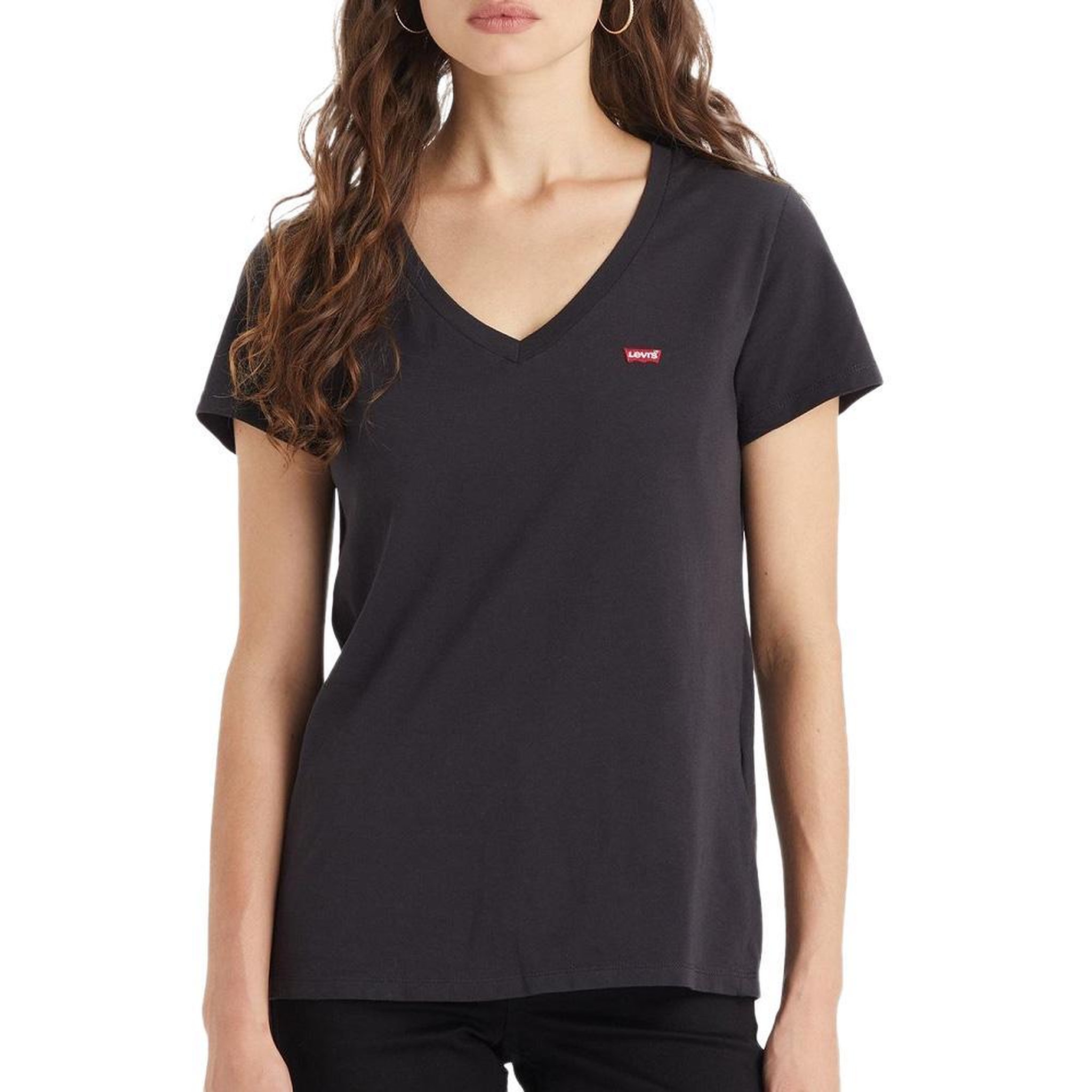 Levi's T-shirt Noir Femme Levi's Perfect Vneck. Coloris disponibles : Noir