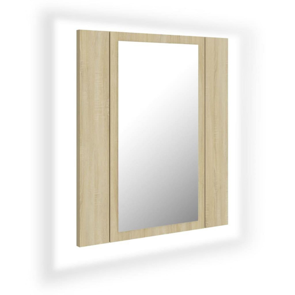 VIDAXL Armoire a miroir LED de bain Chene sonoma 40x12x45 cm Acrylique