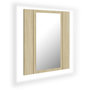 Voir la diapositive 2 : VIDAXL Armoire a miroir LED de bain Chene sonoma 40x12x45 cm Acrylique