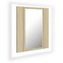 Voir la diapositive 2 : VIDAXL Armoire a miroir LED de bain Chene sonoma 40x12x45 cm Acrylique