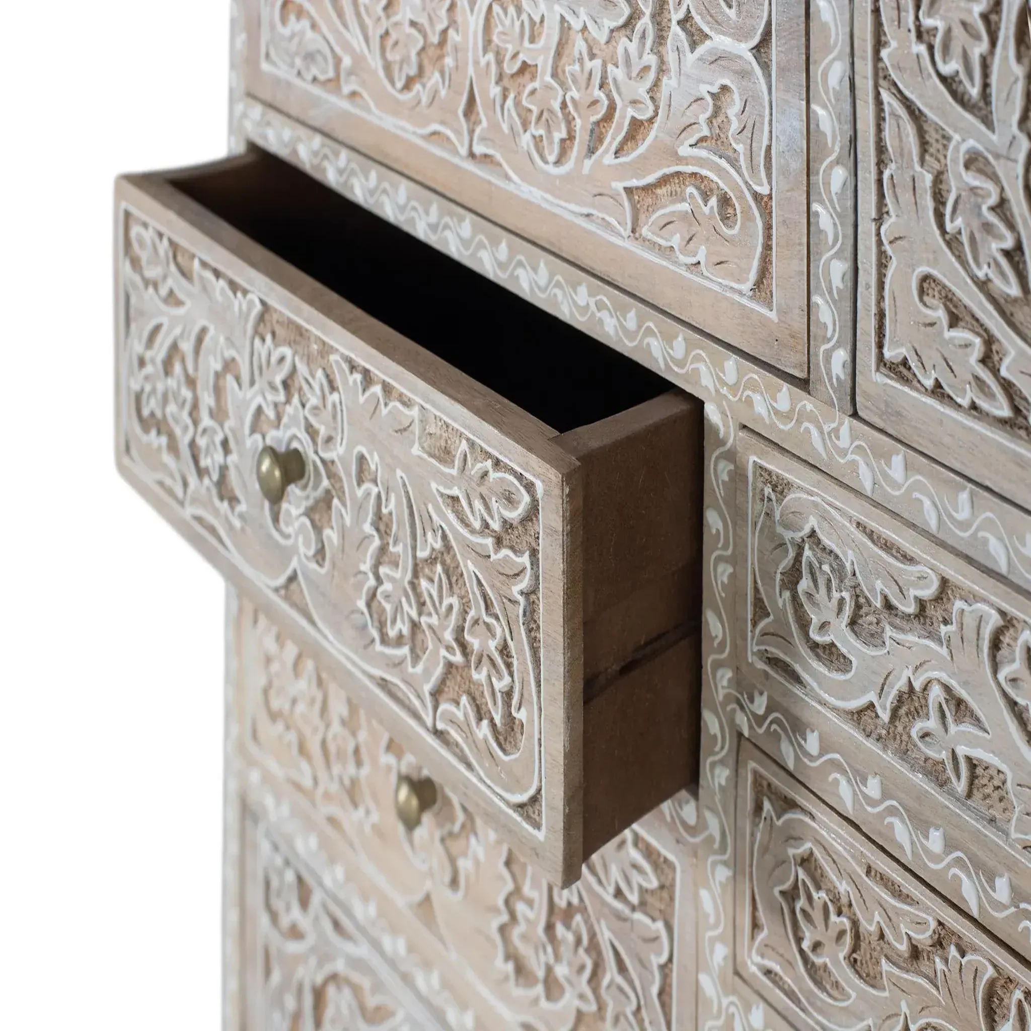 Voir la diapositive 2 : GINER Y COLOMER SL Commode en bois de manguier 70 cm style méditerranéen colonial moderne