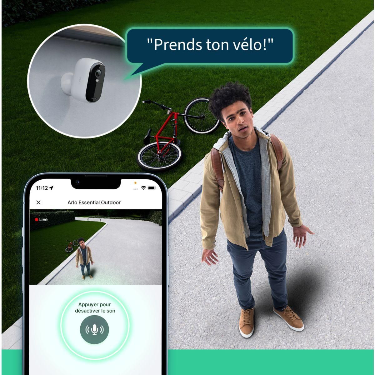 ARLO Caméra de surveillance Wifi ESSENTIAL 3 cameras + 1 floodlight