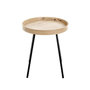 Voir la diapositive 2 : Paris Prix Table d'Appoint avec Rebord  Miranda  45cm Chêne & Noir