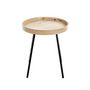 Voir la diapositive 2 : Paris Prix Table d'Appoint avec Rebord  Miranda  45cm Chêne & Noir