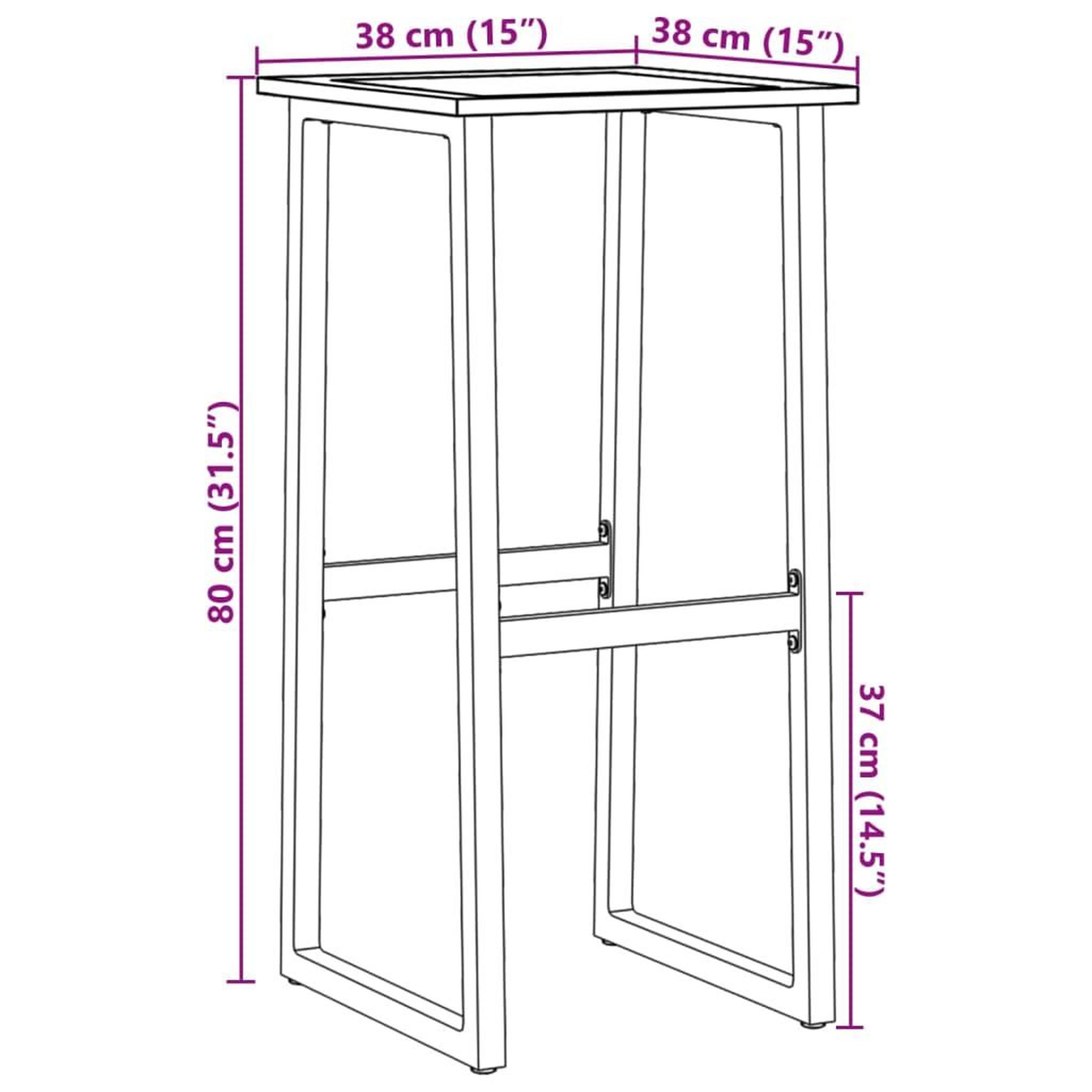 Voir la diapositive 6 : VIDAXL Tabourets de bar lot de 2 noir acier enduit de poudre