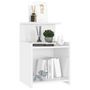 Voir la diapositive 5 : VIDAXL Table de chevet Blanc brillant 40x35x60 cm Agglomere