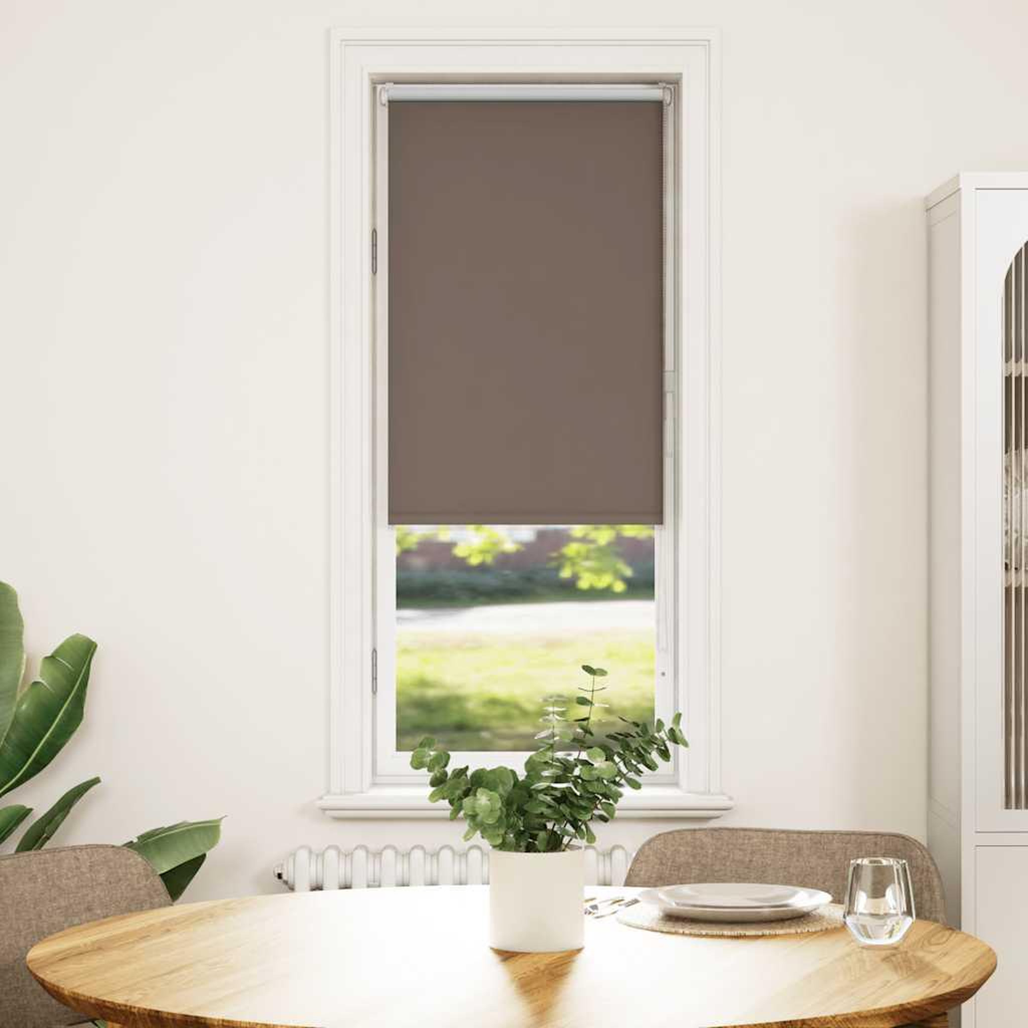 VIDAXL Store enrouleur occultant cafe 45x130cm largeur du tissu 40,7cm