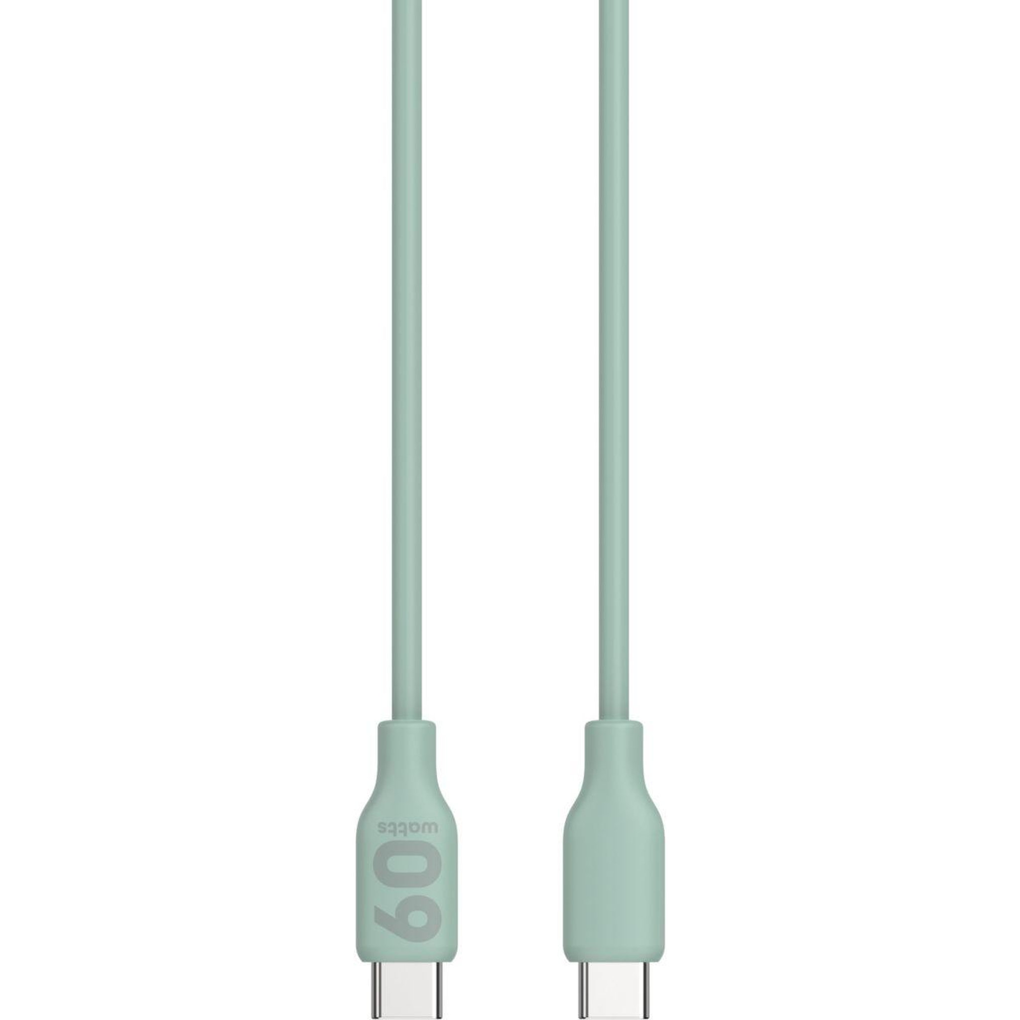Voir la diapositive 3 : ESSENTIEL B Câble usb c vers usb-c 1m vert métallisé