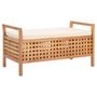 Voir la diapositive 1 : VIDAXL Banc de rangement 93x49x49 cm Bois de noyer massif