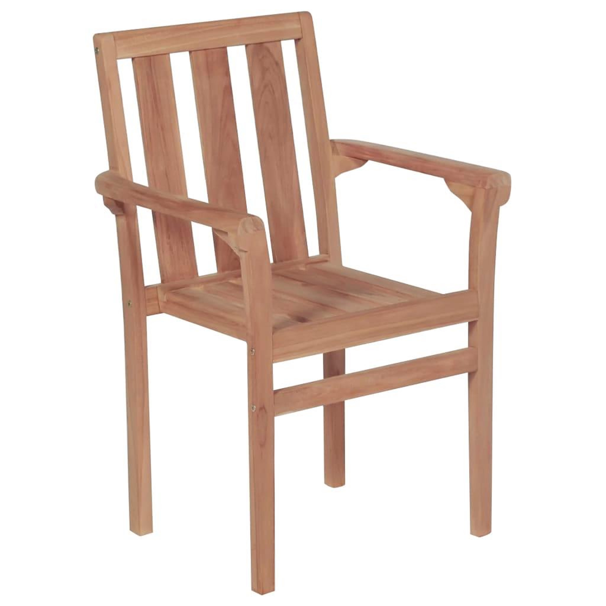 Voir la diapositive 4 : VIDAXL Chaises de jardin empilables avec coussins lot de 8 Teck solide