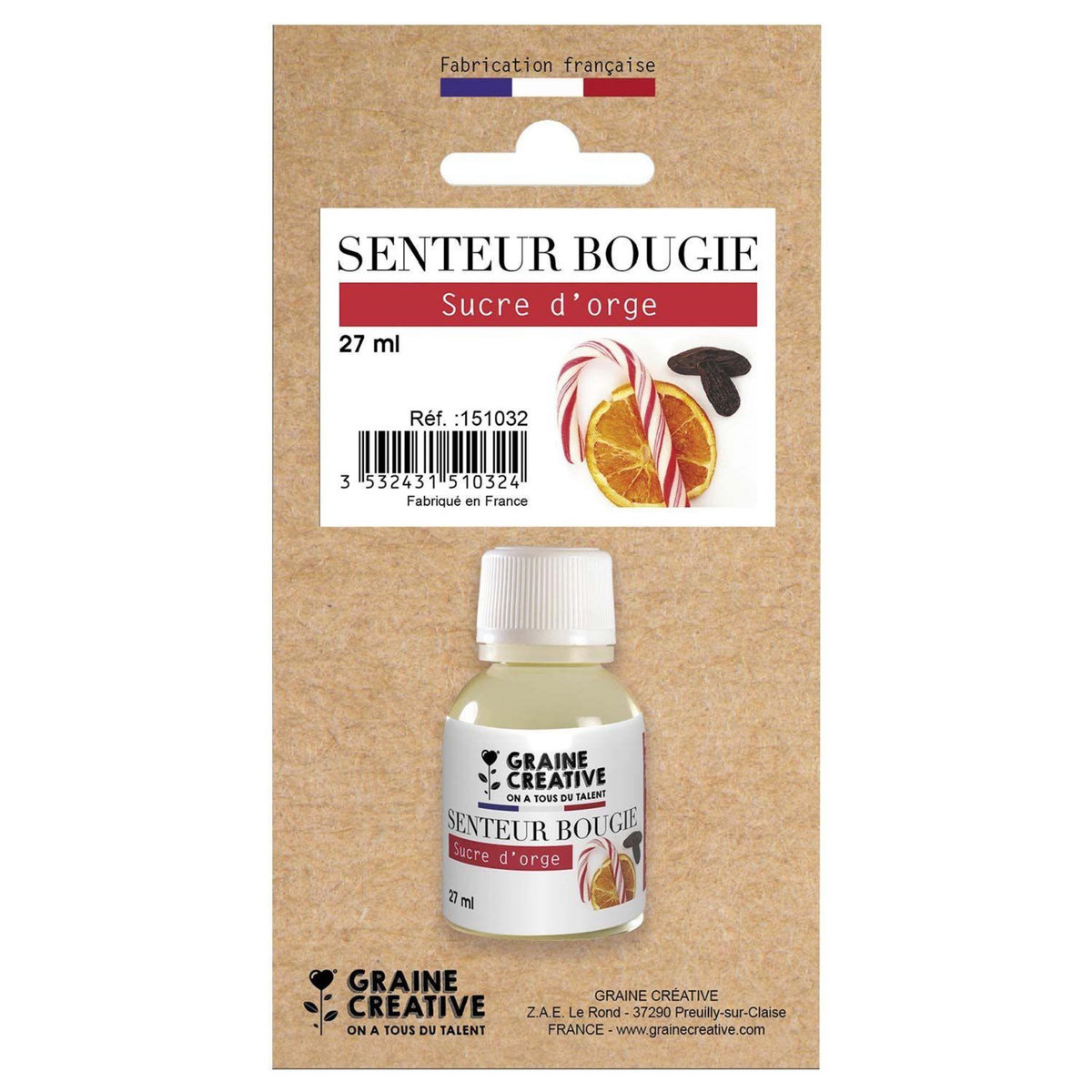Graine créative Parfum pour bougie 27 ml senteur sucre d'orge