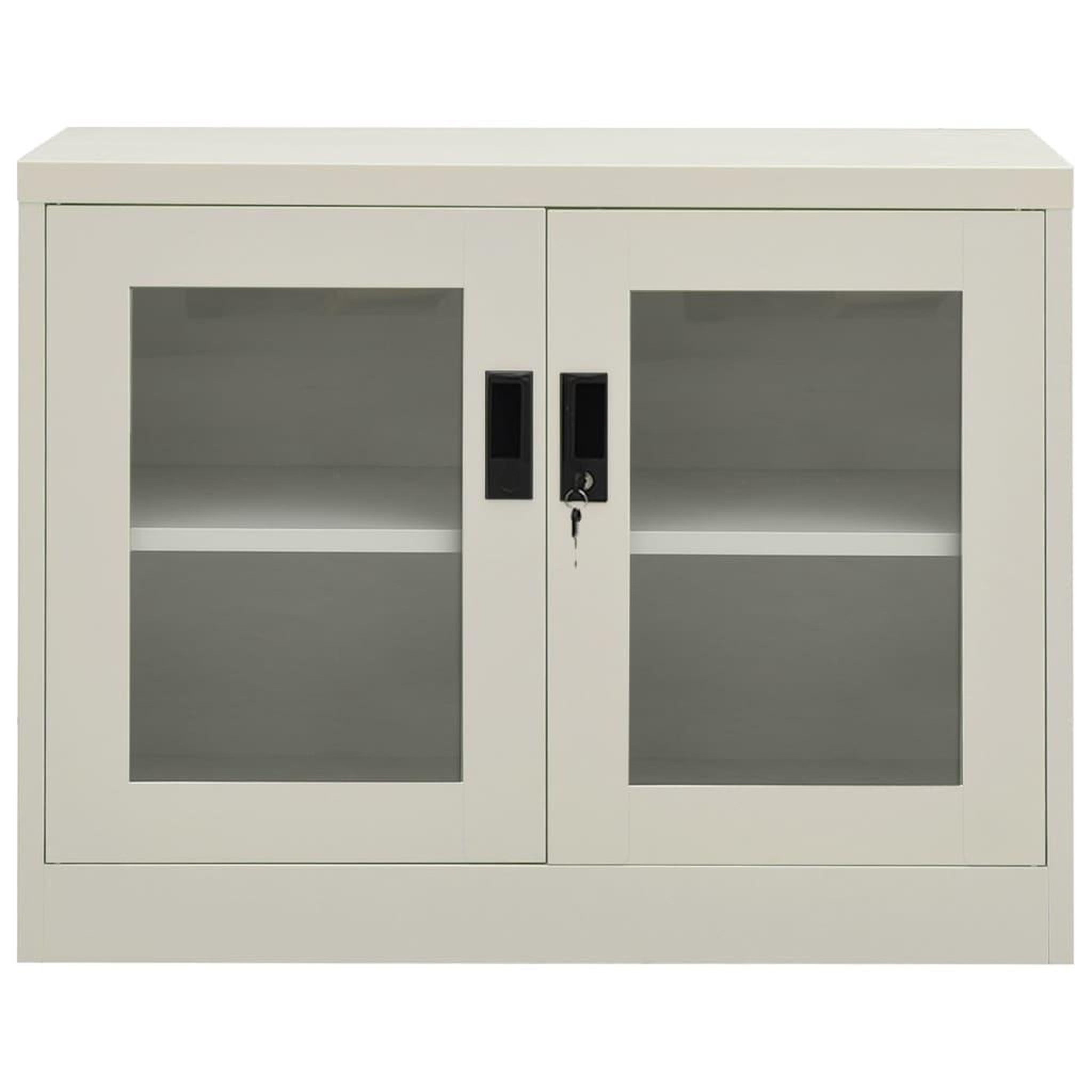 Voir la diapositive 2 : VIDAXL Armoire de bureau Gris clair 90x40x70 cm Acier