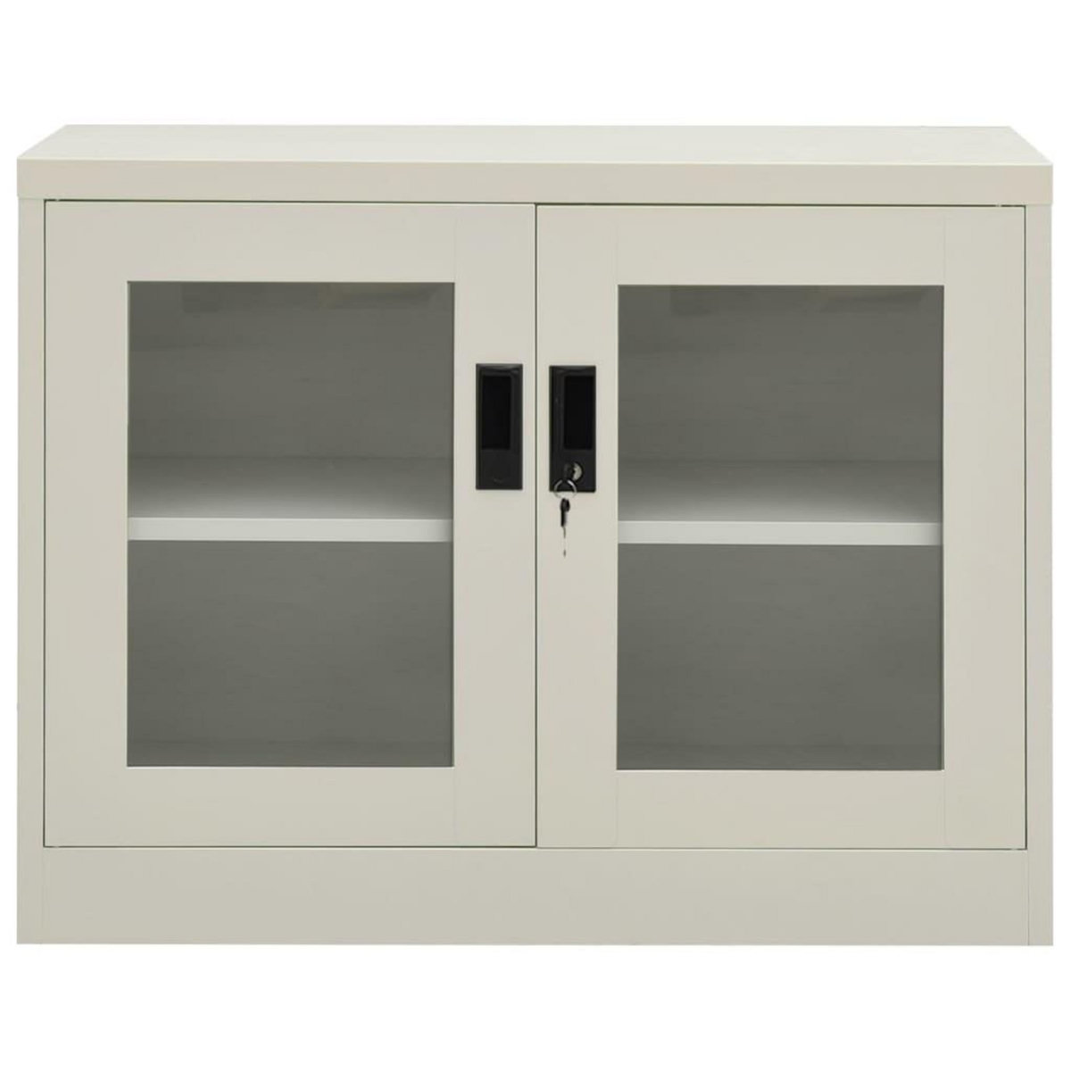 VIDAXL Armoire de bureau Gris clair 90x40x70 cm Acier