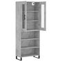 Voir la diapositive 4 : VIDAXL Buffet haut Gris beton 69,5x34x180 cm Bois d'ingenierie