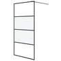 Voir la diapositive 2 : VIDAXL Paroi de douche Noir 100x195 cm Verre ESG demi-depoli