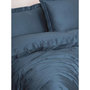 Voir la diapositive 2 : GENERIQUE Parure de lit - 1 housse de couette 140 x 200cm + 1 taies d'oreiller 60 x 60 cm - Satin - Bleu