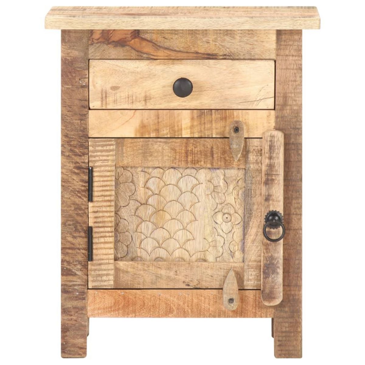 VIDAXL Table de chevet 40x30x50 cm Bois de manguier brut