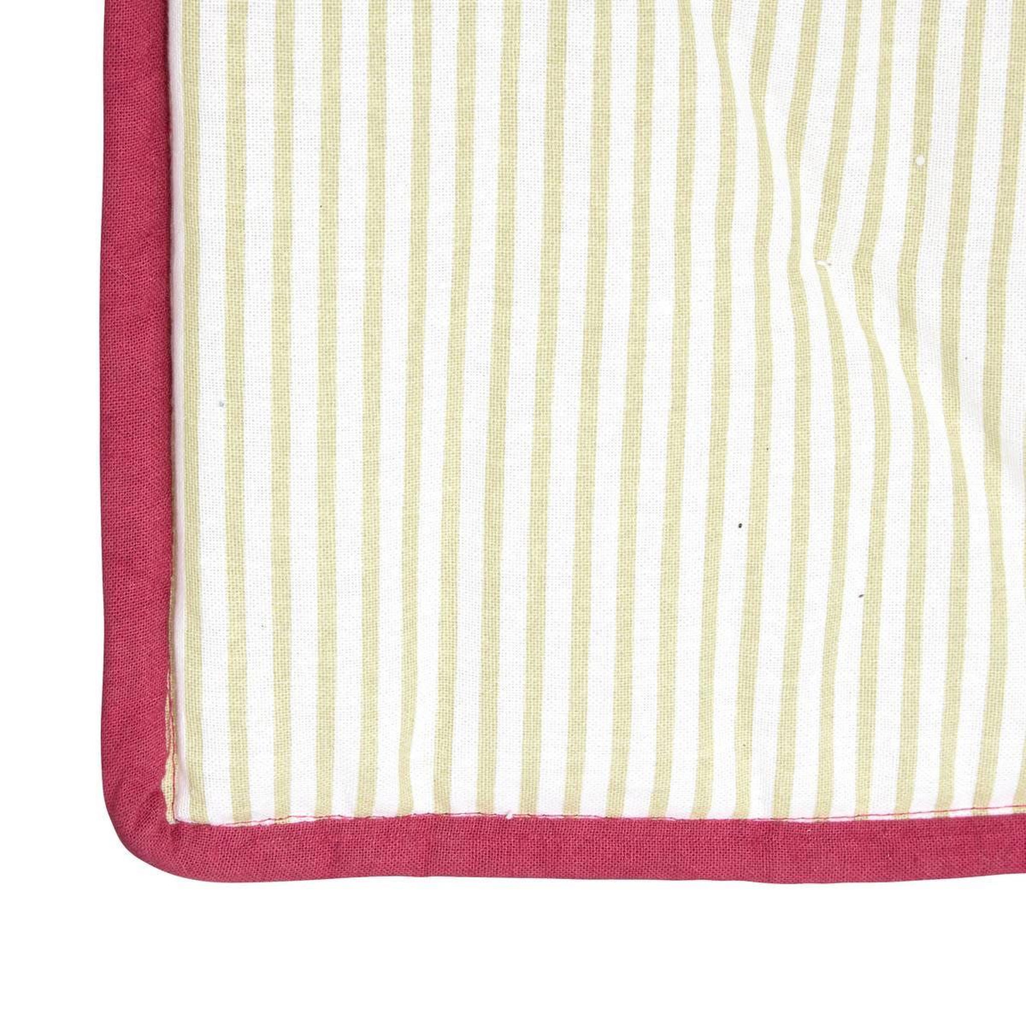 Voir la diapositive 2 : ATMOSPHERA Matelas d'assise réversible  fleur de rose  60x180cm vert
