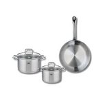ELO Ensemble de 1 Poêle de cuisson 28 cm et 2 faitouts 16 et 20 cm Elo Profi Citrin