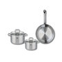 Voir la diapositive 1 : ELO Ensemble de 1 Poêle de cuisson 28 cm et 2 faitouts 16 et 20 cm Elo Profi Citrin