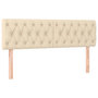 Voir la diapositive 4 : VIDAXL Tete de lit a LED Creme 160x7x78/88 cm Tissu
