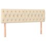 Voir la diapositive 4 : VIDAXL Tete de lit a LED Creme 160x7x78/88 cm Tissu