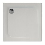 ALLIBERT Receveur de douche carré effet pierre Mooneo - L. 80 x l. 80 cm - Blanc