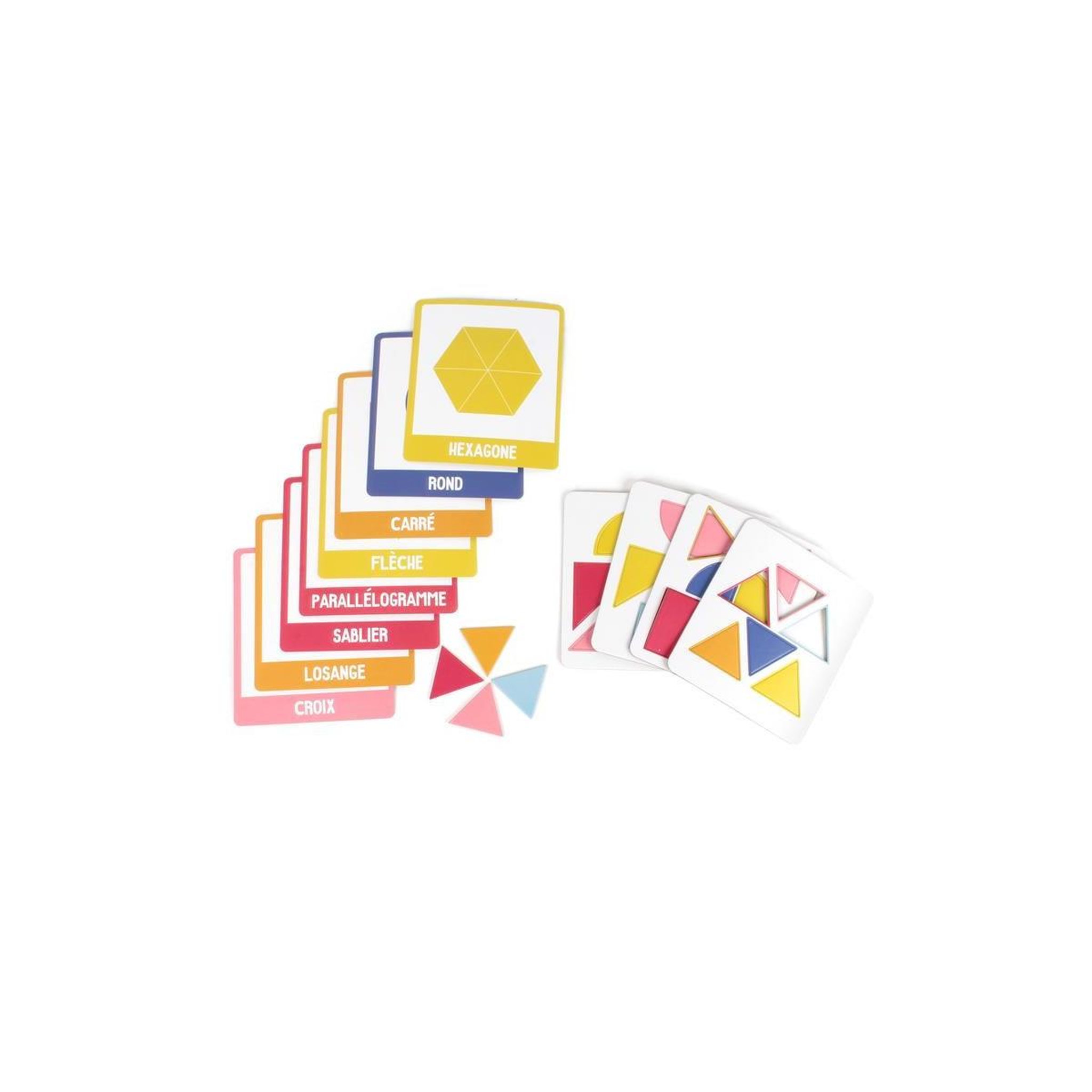 Voir la diapositive 2 : Jeux 2 momes Jeu de 10 cartes éducatives  j'apprends les formes  19cm multicolore