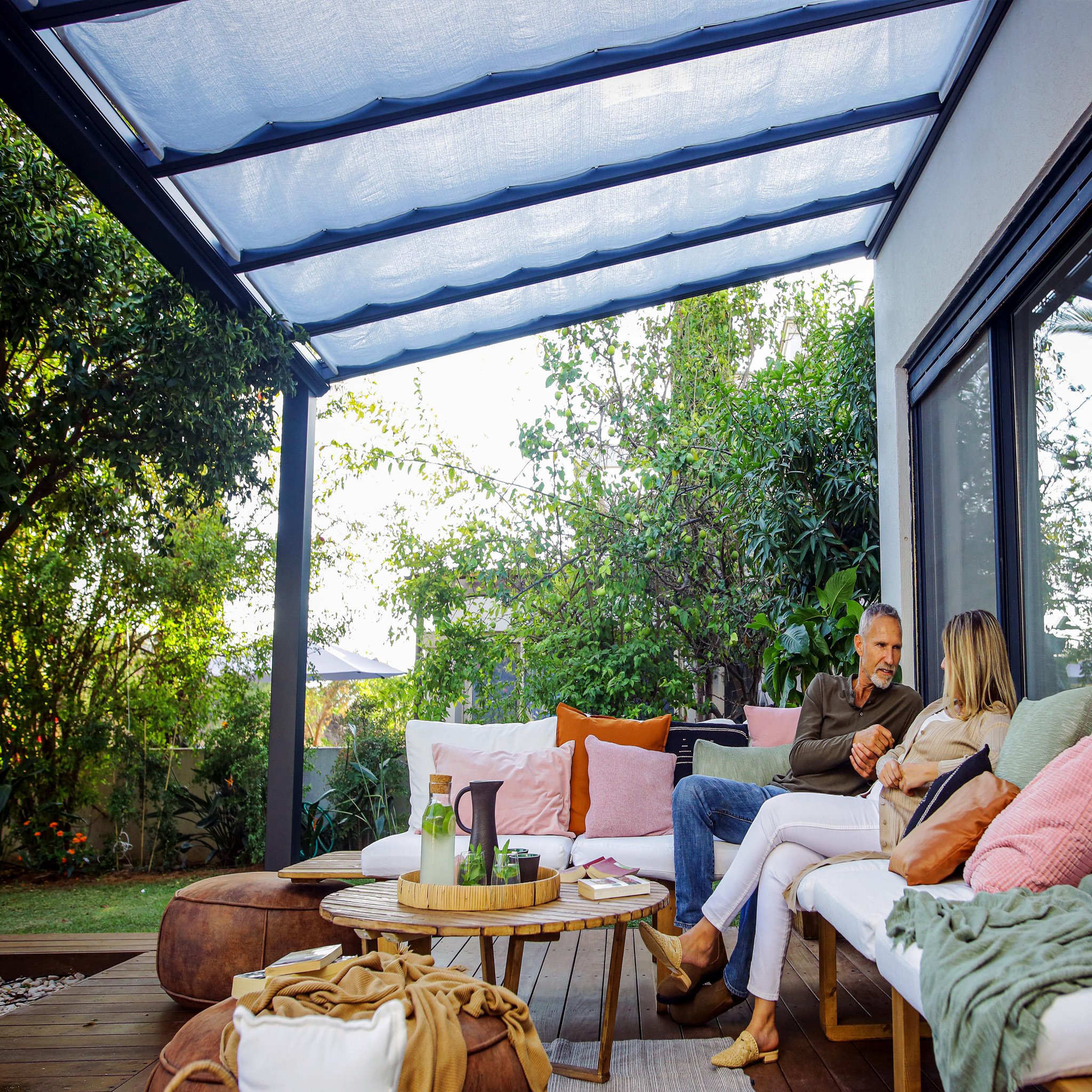 Voir la diapositive 3 : CANOPIA Stores de toit pour pergola stockholm 3,4 x 3,7 canopia