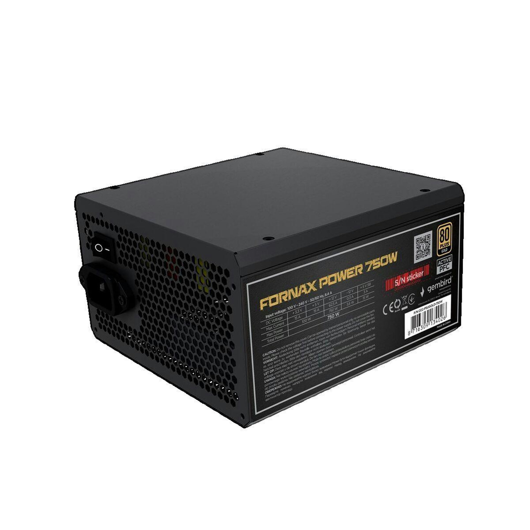 GEMBIRD Bloc d'alimentation Gembird CCC-PSUBRONZE-750W 750 W
