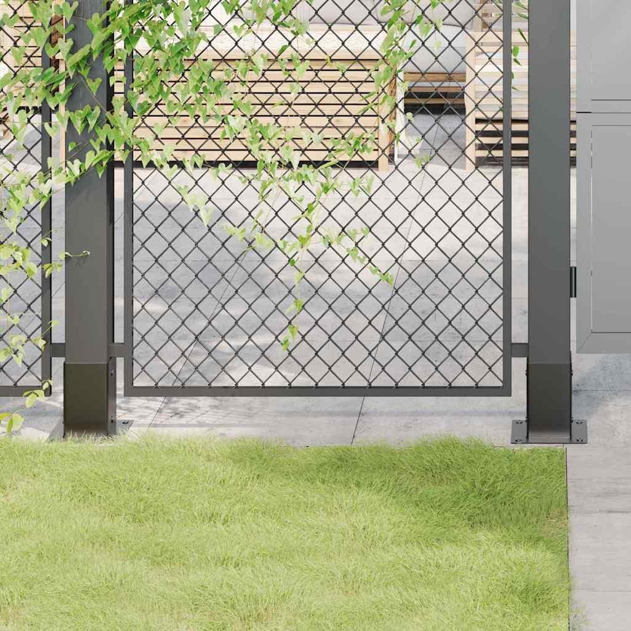 VIDAXL Bases de poteau carrees 4 pcs anthracite 91x91 mm