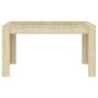 Voir la diapositive 3 : VIDAXL Table a manger Chene sonoma 140x74,5x76 cm Bois d'ingenierie
