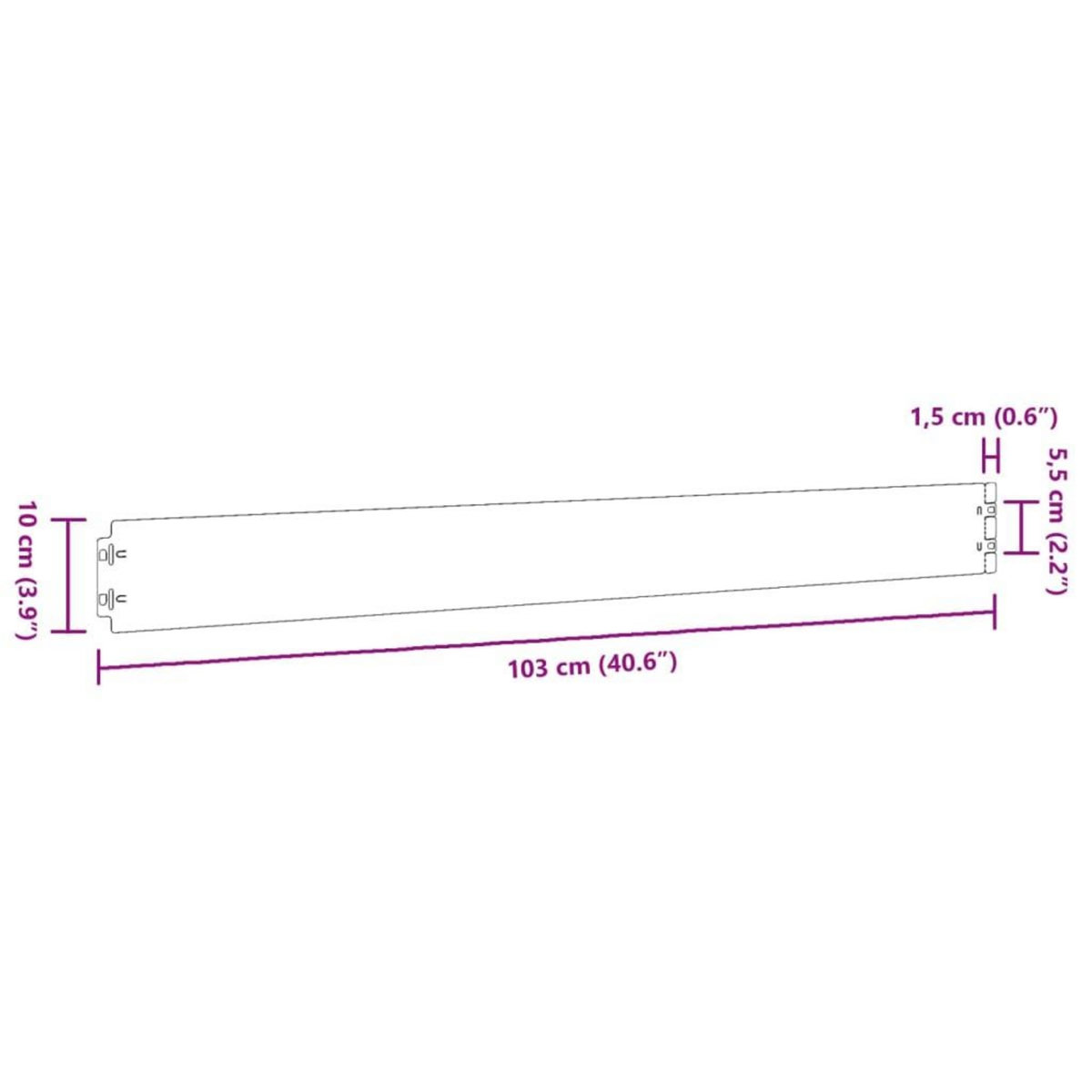 VIDAXL Bordures de pelouse 10 pcs 10x103 cm acier corten flexible