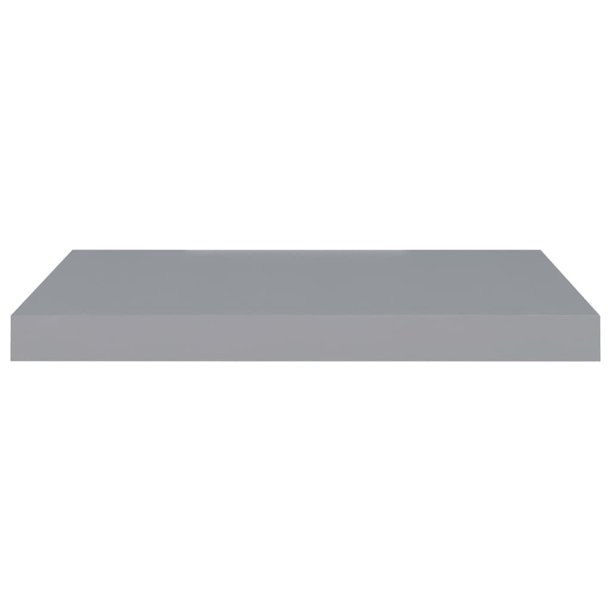 Voir la diapositive 4 : VIDAXL Etageres murales flottantes 4 pcs Gris 60x23,5x3,8 cm MDF