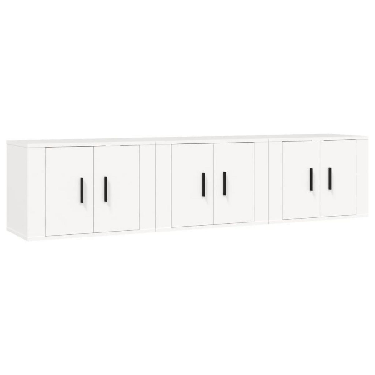 VIDAXL Meubles TV muraux 3 pcs blanc 57x34,5x40 cm
