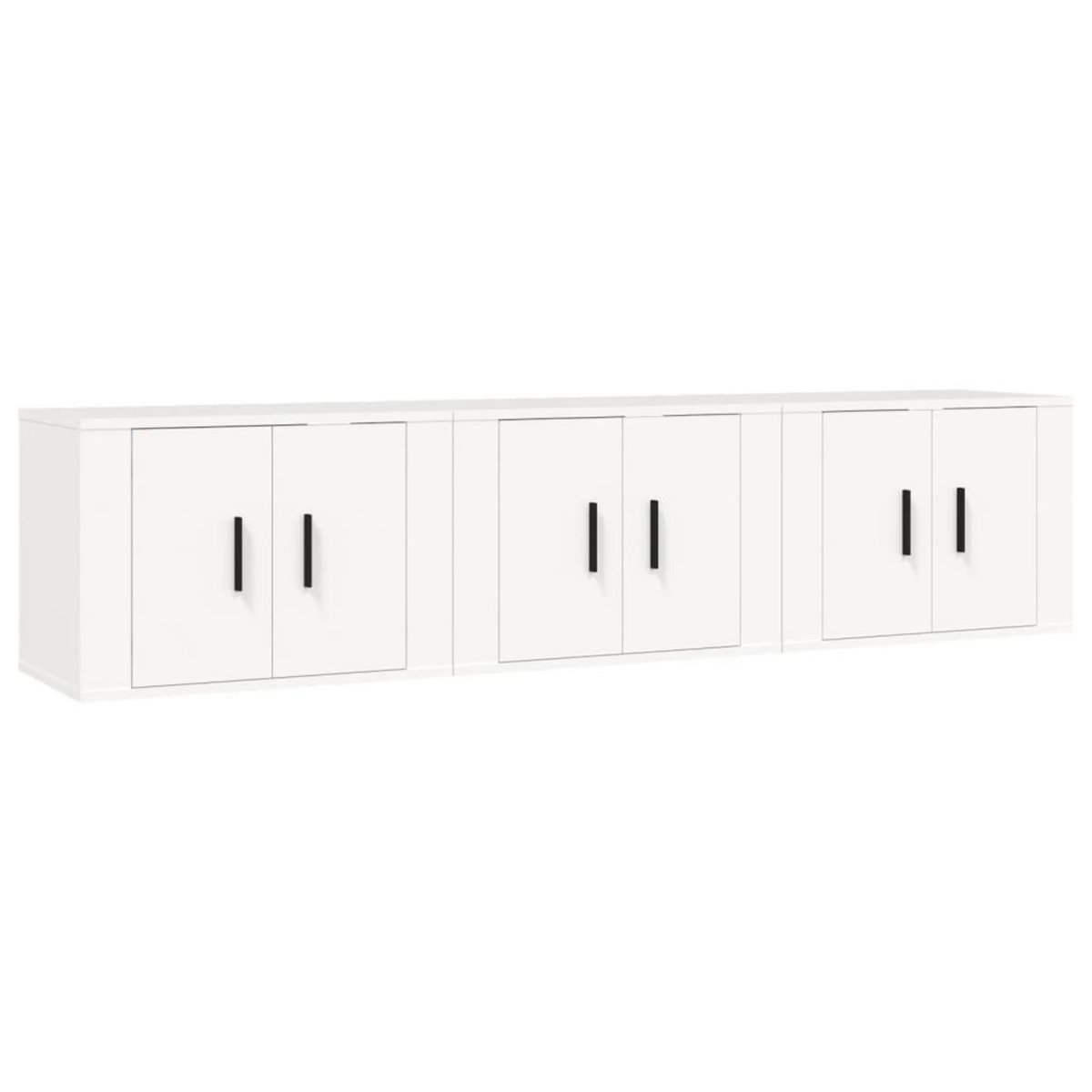 VIDAXL Meubles TV muraux 3 pcs blanc 57x34,5x40 cm