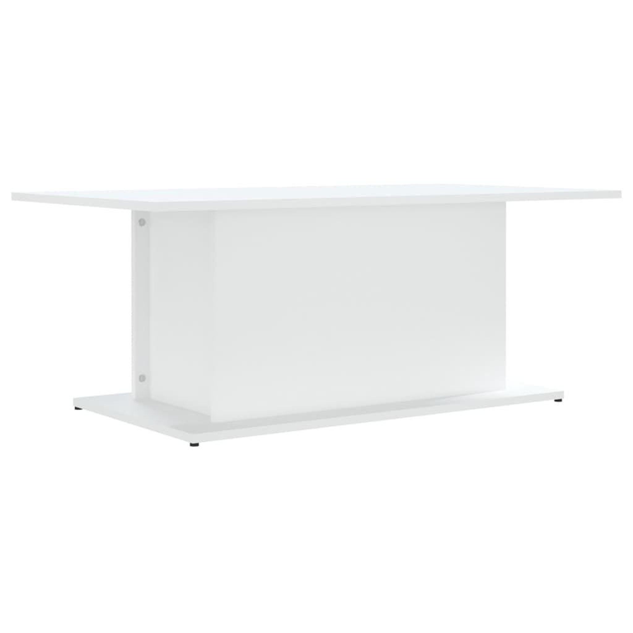 Voir la diapositive 2 : VIDAXL Table basse blanc 102x55,5x40 cm bois d'ingenierie