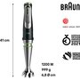 Voir la diapositive 3 : BRAUN Mixeur MQ9187XLI MultiQuick 9 noir et gris 8 accessoires