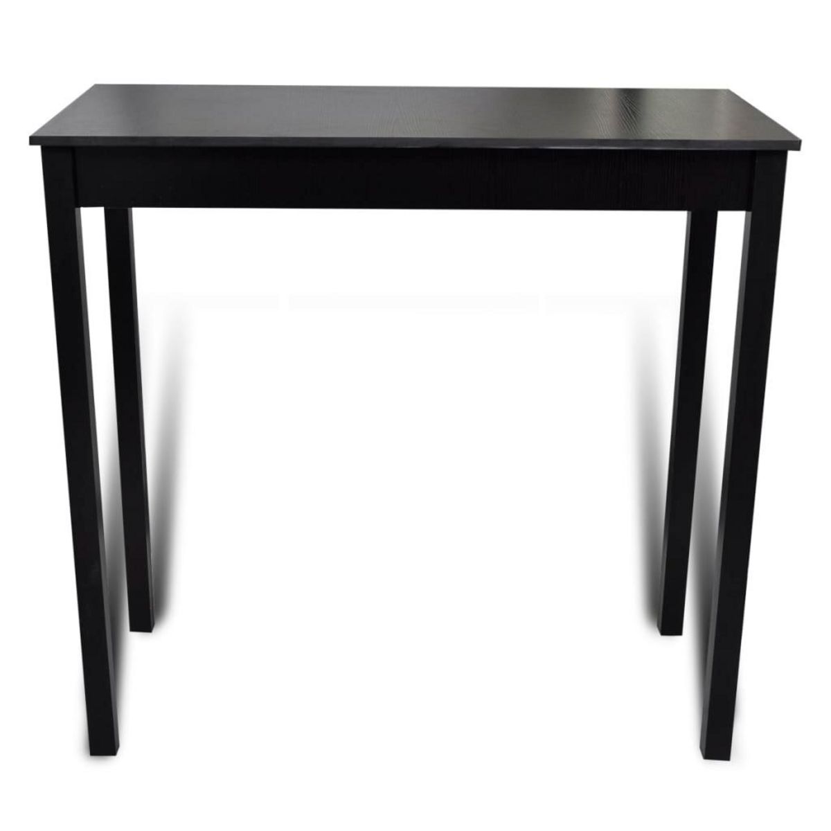 VIDAXL Set de 1 table de bar et 2 tabourets noir