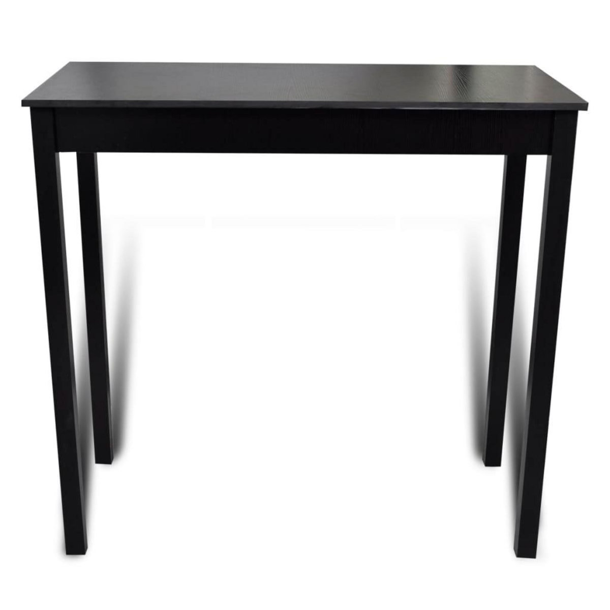 VIDAXL Set de 1 table de bar et 2 tabourets noir