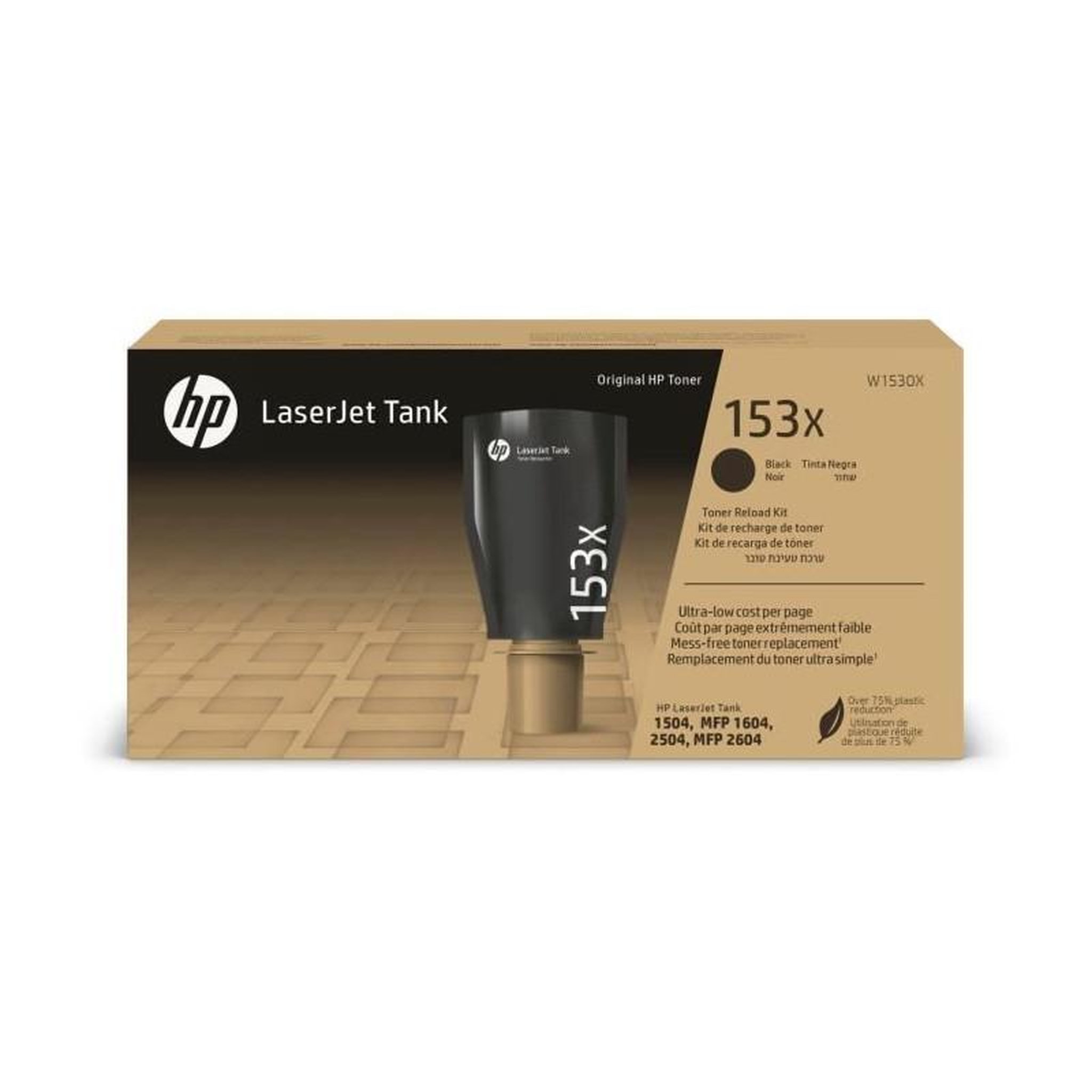 HP Kit de recharge de toner noir Authentique- HP - HP 153X - Pour LaserJet Tank (W1530X)