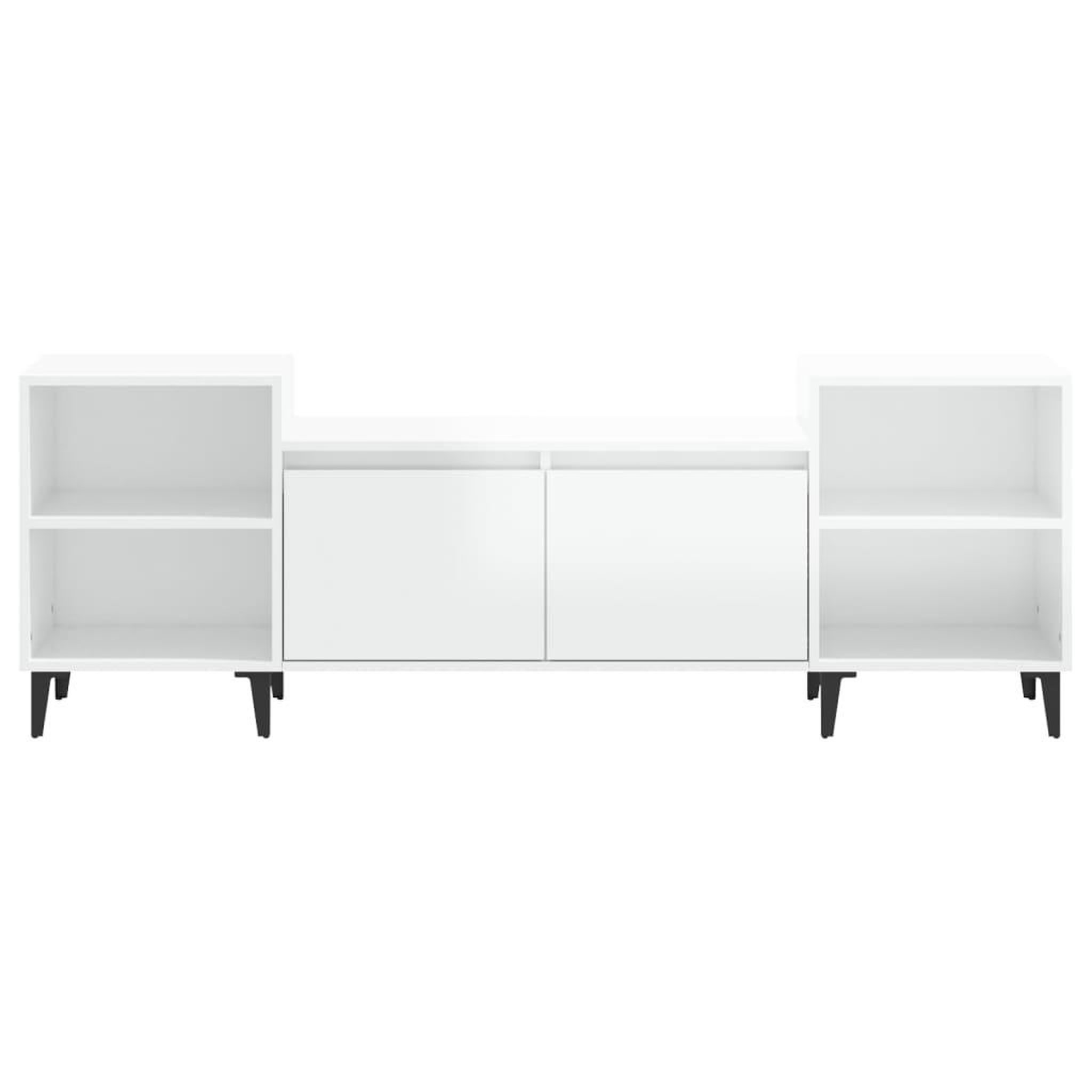Voir la diapositive 5 : VIDAXL Meuble TV Blanc brillant 160x35x55 cm Bois d'ingenierie