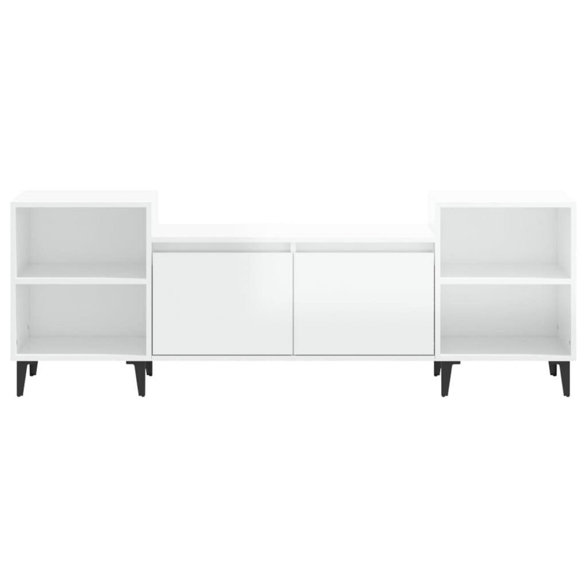 VIDAXL Meuble TV Blanc brillant 160x35x55 cm Bois d'ingenierie