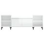 Voir la diapositive 5 : VIDAXL Meuble TV Blanc brillant 160x35x55 cm Bois d'ingenierie
