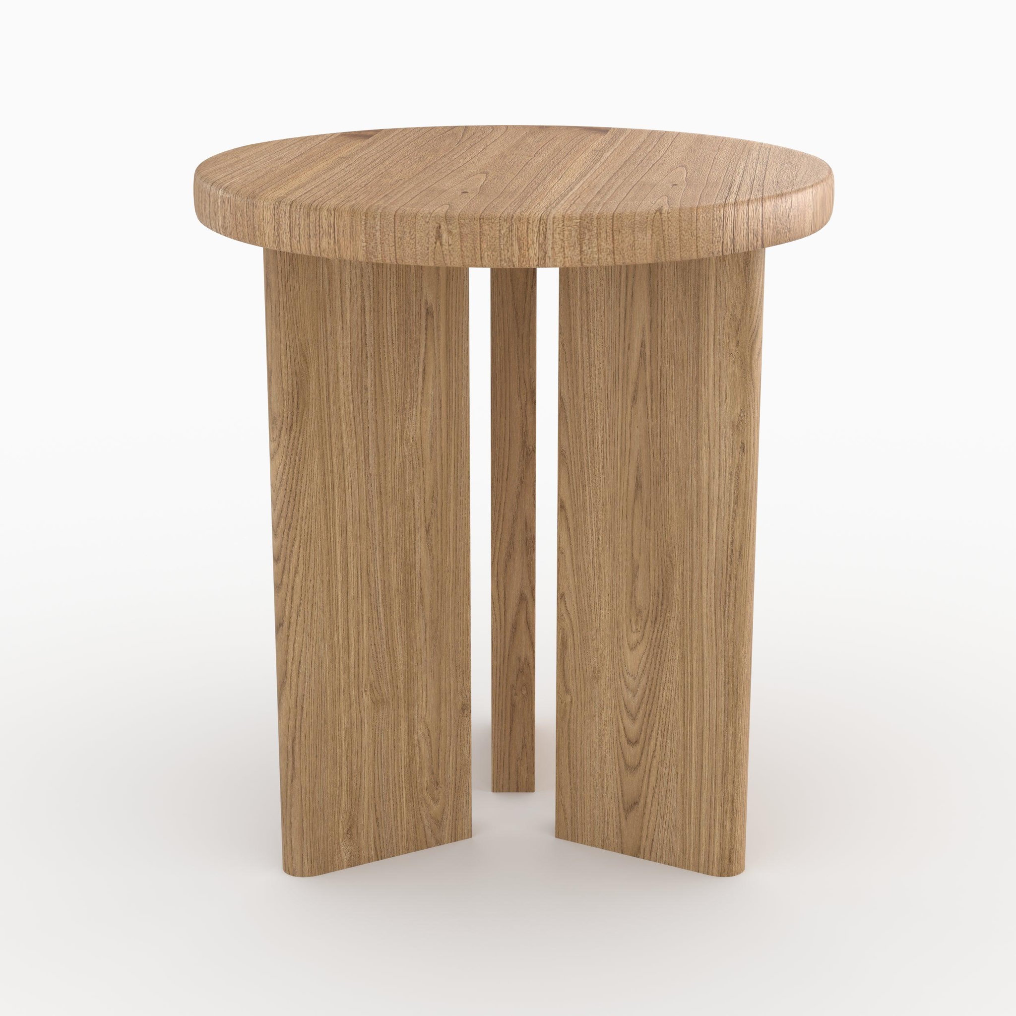 Voir la diapositive 5 : MAISON PAVANE Table d'appoint ronde en bois clair d40 cm-néa